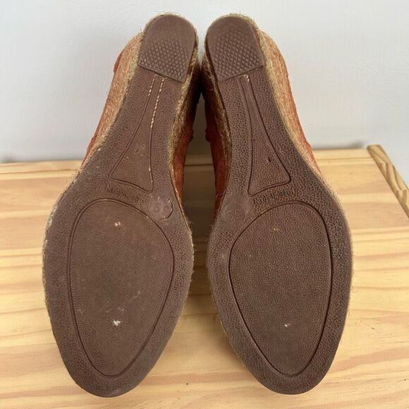 Anthropologie HOLDING HORSES 39 MAMBA BOOTIES Suede Rafia Wedge Spain festival - Picture 7 of 10